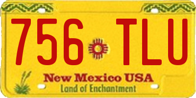 NM license plate 756TLU
