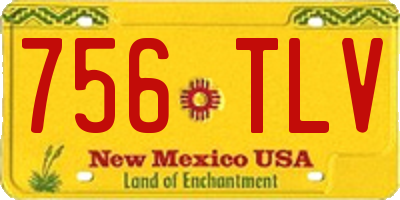 NM license plate 756TLV