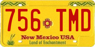 NM license plate 756TMD