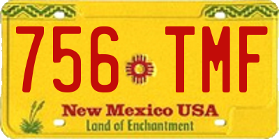 NM license plate 756TMF