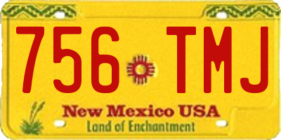 NM license plate 756TMJ