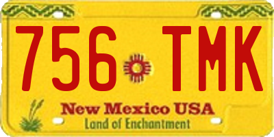 NM license plate 756TMK