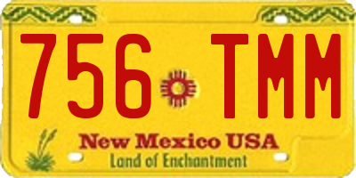 NM license plate 756TMM