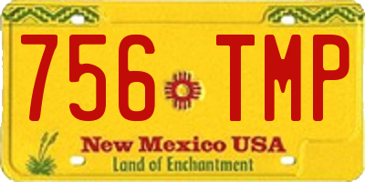 NM license plate 756TMP