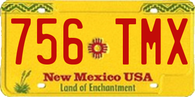 NM license plate 756TMX
