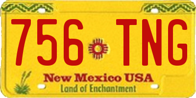NM license plate 756TNG