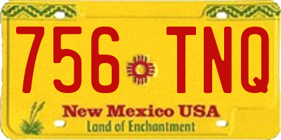 NM license plate 756TNQ
