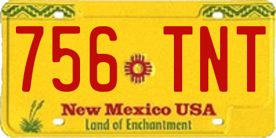 NM license plate 756TNT