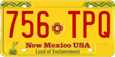 NM license plate 756TPQ