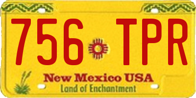 NM license plate 756TPR