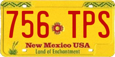 NM license plate 756TPS