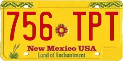 NM license plate 756TPT