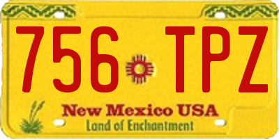 NM license plate 756TPZ