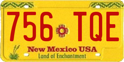 NM license plate 756TQE