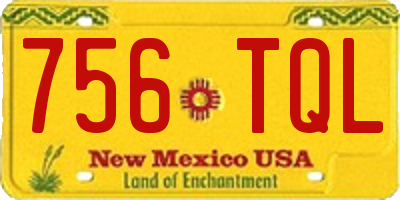 NM license plate 756TQL