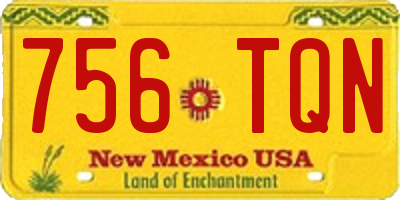 NM license plate 756TQN