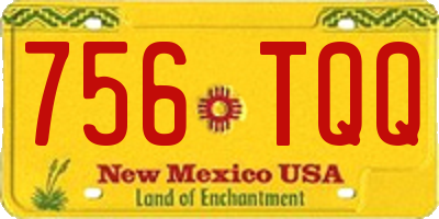 NM license plate 756TQQ