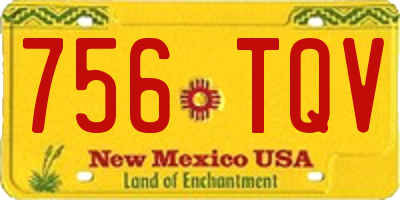 NM license plate 756TQV