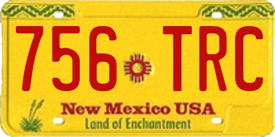 NM license plate 756TRC