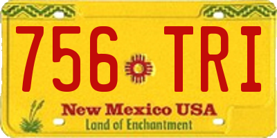 NM license plate 756TRI
