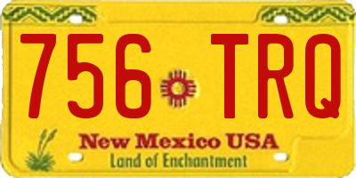 NM license plate 756TRQ