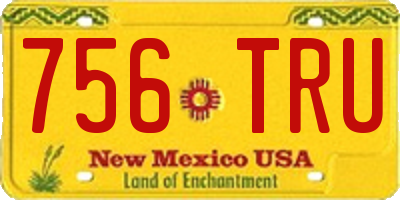 NM license plate 756TRU