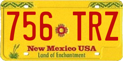 NM license plate 756TRZ