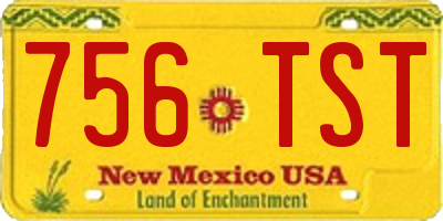 NM license plate 756TST