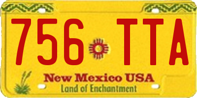 NM license plate 756TTA