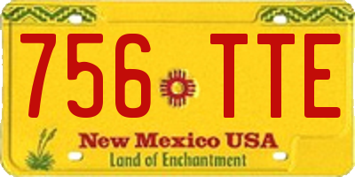 NM license plate 756TTE