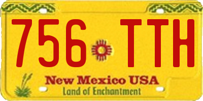NM license plate 756TTH