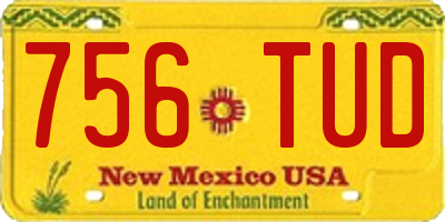 NM license plate 756TUD
