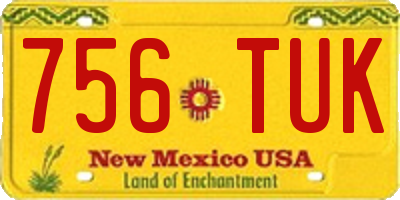 NM license plate 756TUK