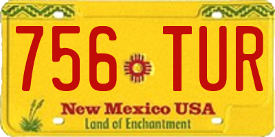 NM license plate 756TUR