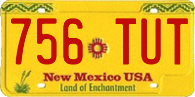 NM license plate 756TUT