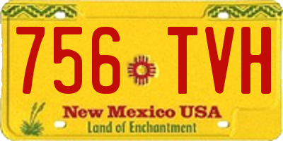 NM license plate 756TVH