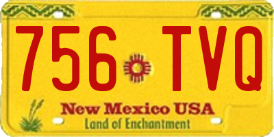NM license plate 756TVQ