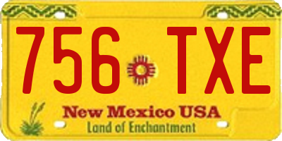 NM license plate 756TXE