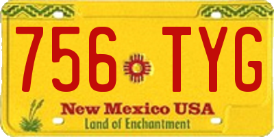NM license plate 756TYG