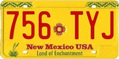 NM license plate 756TYJ