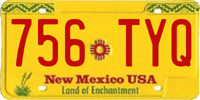 NM license plate 756TYQ