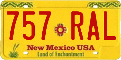 NM license plate 757RAL