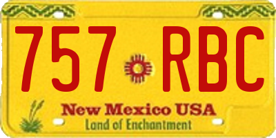 NM license plate 757RBC