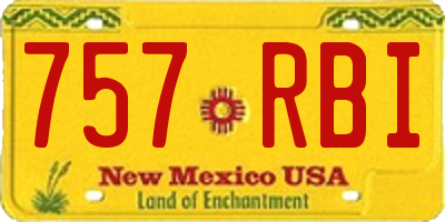 NM license plate 757RBI