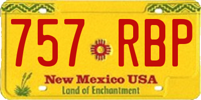 NM license plate 757RBP