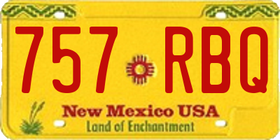 NM license plate 757RBQ