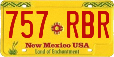 NM license plate 757RBR