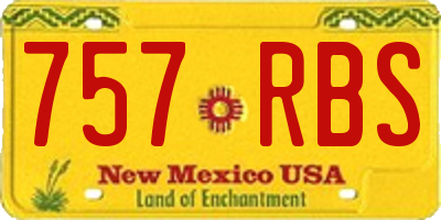 NM license plate 757RBS