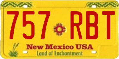 NM license plate 757RBT