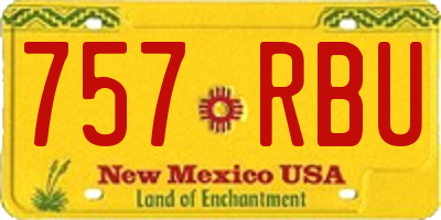 NM license plate 757RBU